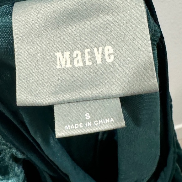 Anthropologie Maeve Green Gem Velvet Oversized Short Sleeve Blouse Top Size S - Picture 13 of 14